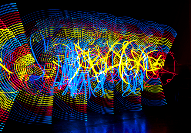 Photo of Light writing with neon lights
