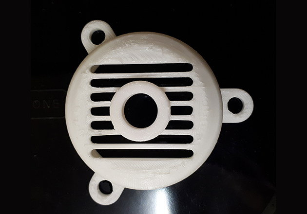 Cover with Slotted Section - 3D Print (PLA) - Solidworks Part Drawing