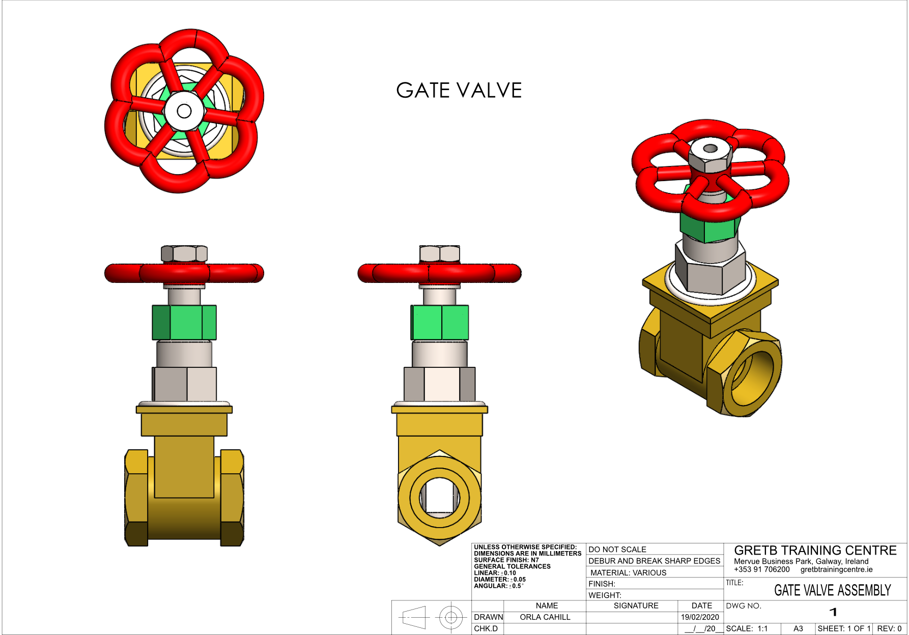Gate Valve Assembly drawing